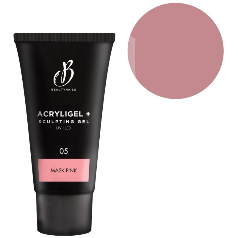 Acryligel + cubierta de tubo rosa 60g Beauty Nails GA760-28
