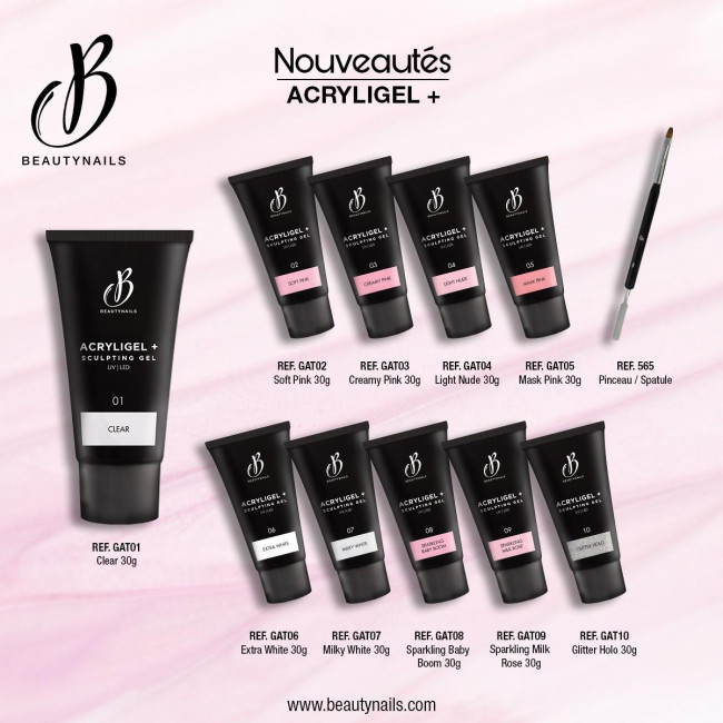 Acryligel + tube cover pink 60g Beauty Nails GA760-28