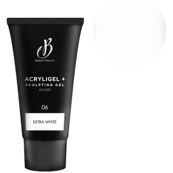 Acryligel+ tubo extra branco BeautyNails 30g Acryligel+ tubo extra branco BeautyNails 30g