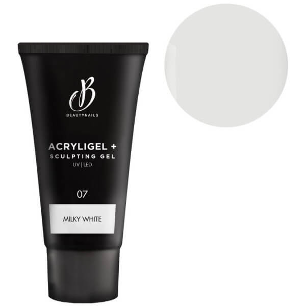 Acryligel+ tubo branco leitoso BeautyNails 30g