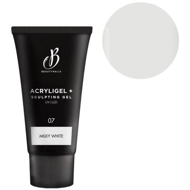 Acryligel+ tubo branco leitoso BeautyNails 30g