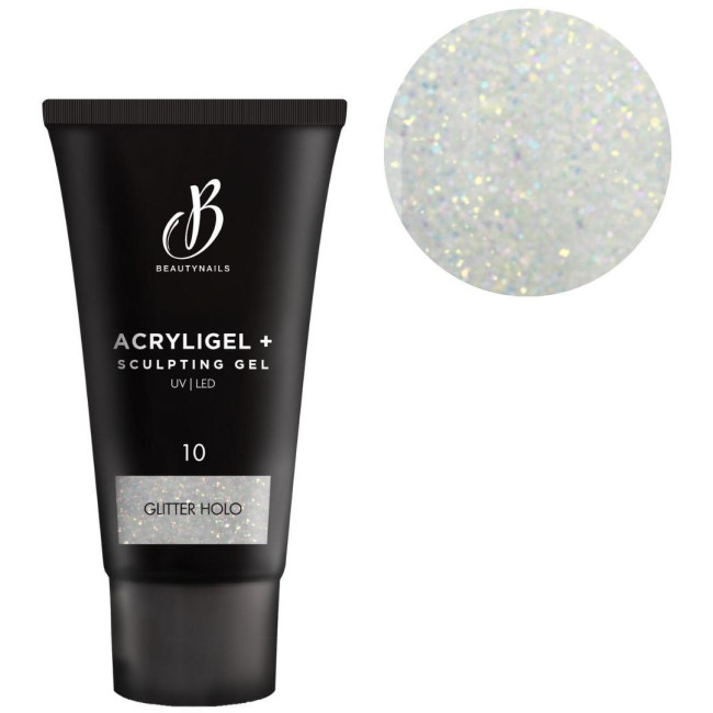 Acryligel+ tube sparkling glitter hold BeautyNails 30g