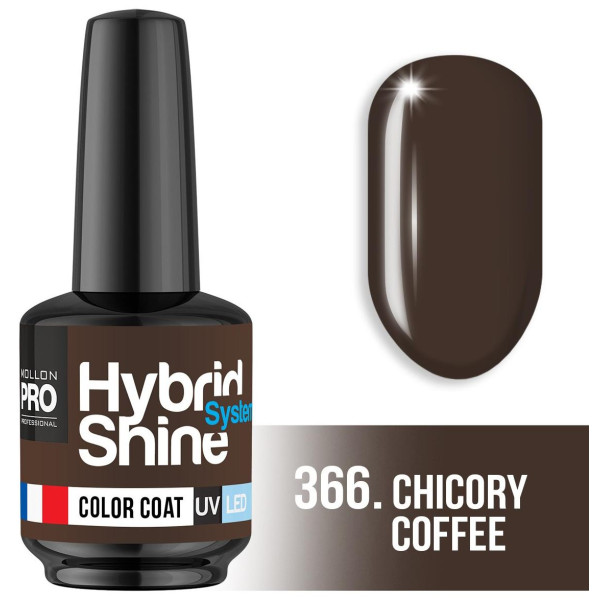 Vernis semi-permanente Hybrid Shine n°366 chicory coffee Mollon Pro 8ML