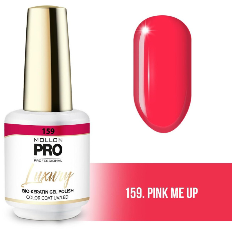 Luxury semi-permanent nail polish n°159 pink me up Mollon Pro 8ML