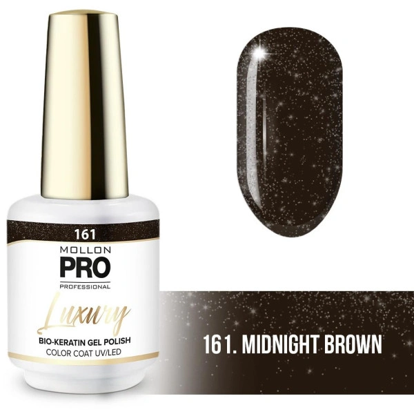Vernis semi-permanent Luxury n°161 midnight brow Mollon Pro 8ML