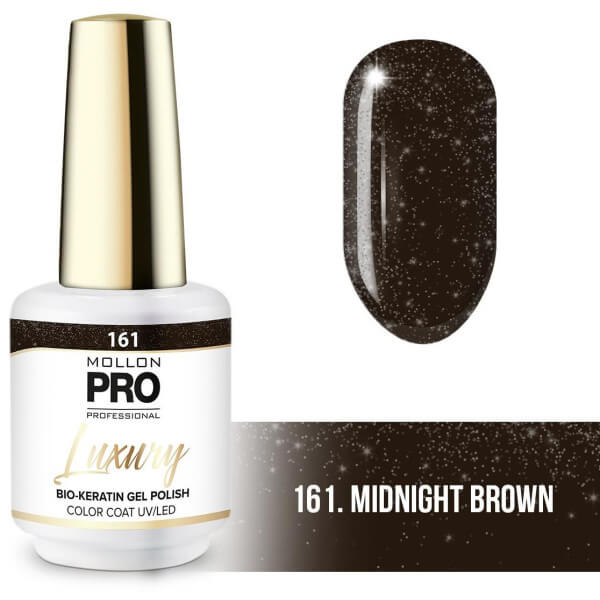 Verniz semi-permanente Luxury nº 161 midnight brow Mollon Pro 8ML Verniz semi-permanente Luxury nº 161 midnight brow Mollon Pro 8ML