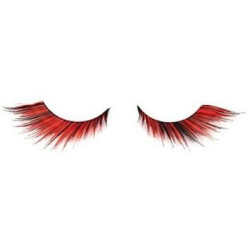 Valse Wimpers Crazy Plume Vuurrood X2 Met Lijm Shophair