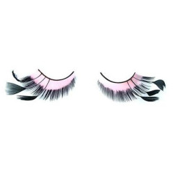 Künstliche Wimpern Crazy Pink+Schwarz X2 Mit ShopHair Kleber.