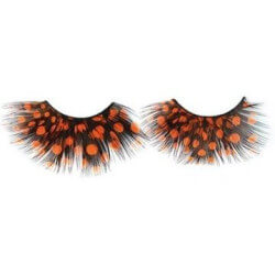 Falsche Wimpern Crazy Feather in Rot X2 mit Shophair Kleber.