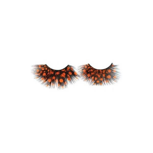 False Eyelashes Crazy Feather Red X2 With Shophair Glue