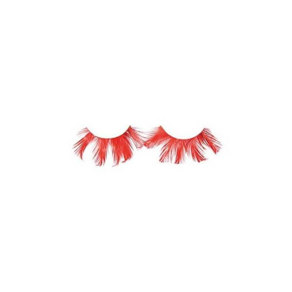 Cílios Postiços Crazy Plume Vermelho X2 com Cola Shophair
