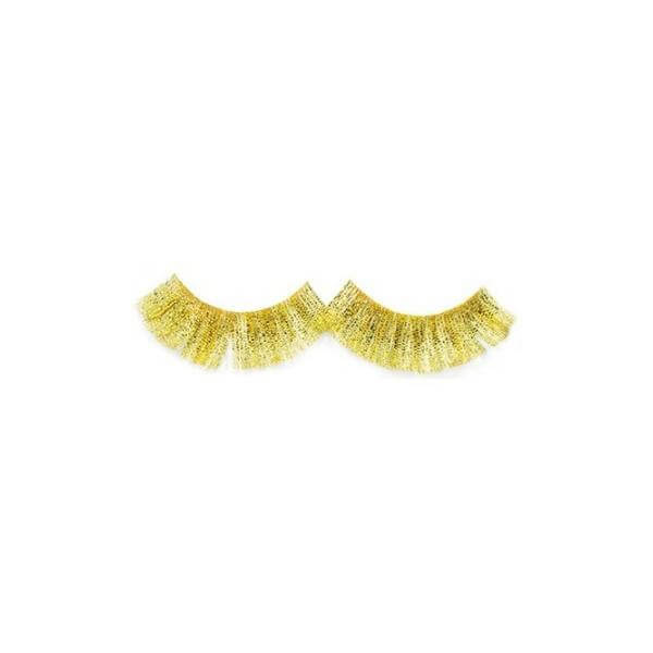 False Eyelashes Crazy Parrot Gold X2 With Shophair Glue