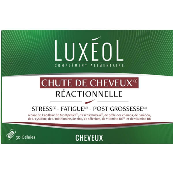 Compléments alimentaires chute de cheveux réactionnelle Luxéol 30 gélules 