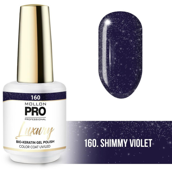Vernis semi-permanent Luxury n°160 shimmy violet Mollon Pro 8ML
