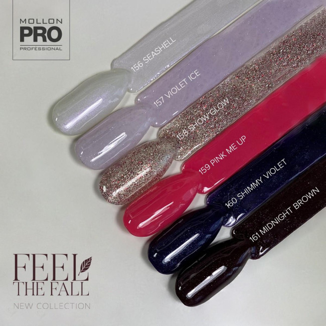 Luxury semi-permanent nail polish n°160 shimmy violet Mollon Pro 8ML