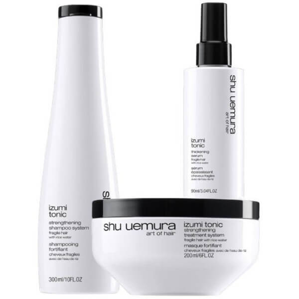 Routine shampooing, soin & sérum izumi tonic shu uemura