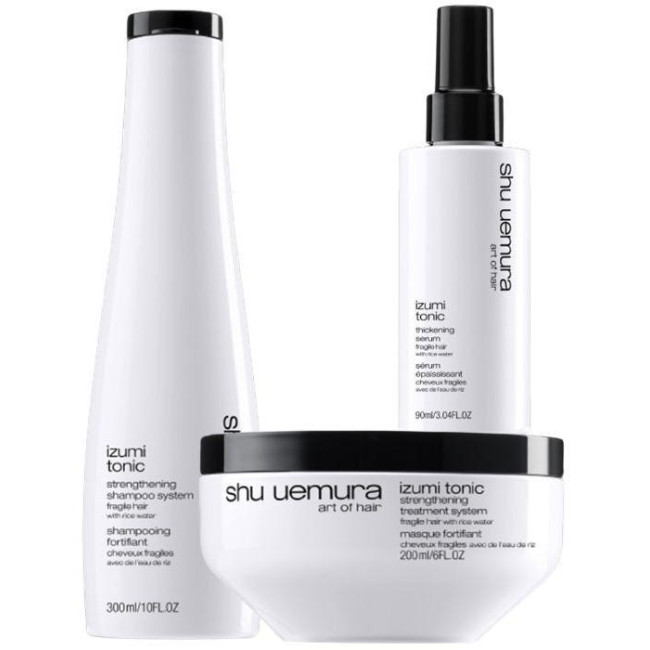Routine shampooing, masque & sérum izumi tonic shu uemura