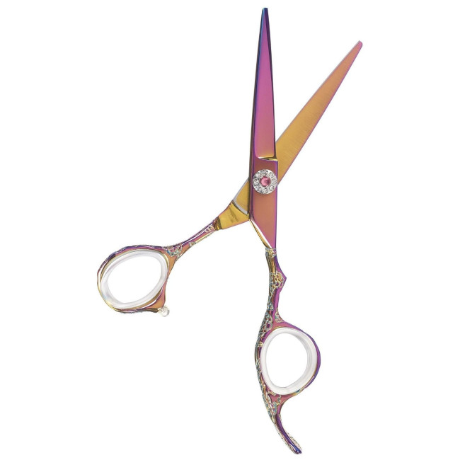 6.0" Offset Pink Sparkle Cisoria cutting scissors