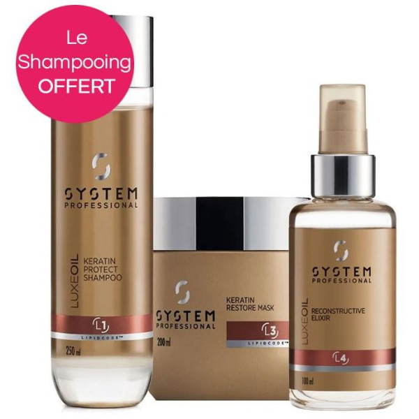 Routine LuxeOil avec elixir System Professional et shampooing OFFERT