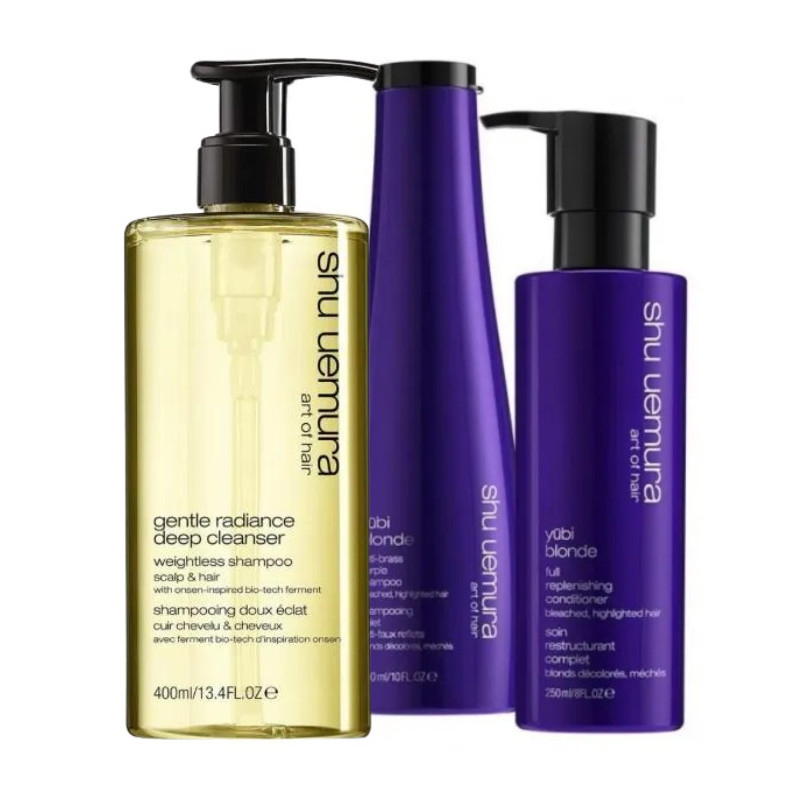 Yubi Blonde Shu Uemura anti-reflective shampoo + conditioner ritual