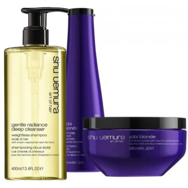 Champú ritual + mascarilla antirreflejos Yubi Blonde Shu Uemura