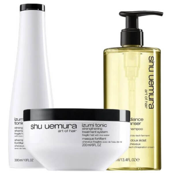 Champús y mascarilla de ritual profundo izumi tonic shu uemura