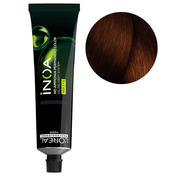 iNOA 4.45 copper brown mahogany hair color 60ML