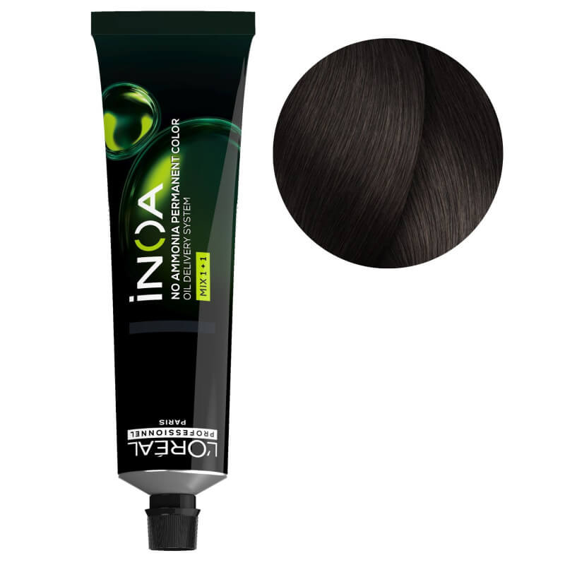 Coloration iNOA 5.18 châtain clair cendré mocca