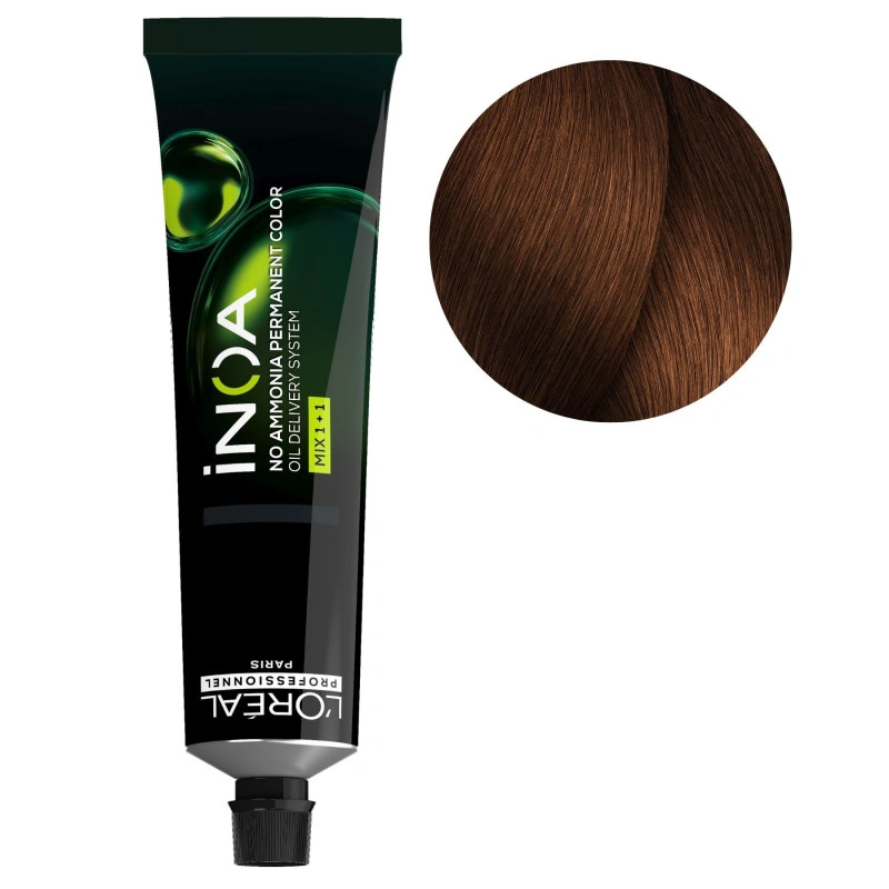 iNOA 6.34 rubio oscuro color dorado cobrizo 60ML