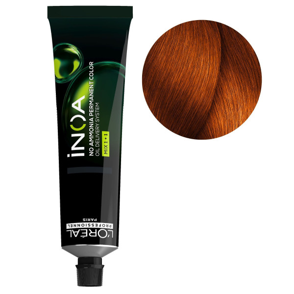 iNOA 6.45 dark blond coppery mahogany hair color 60ML