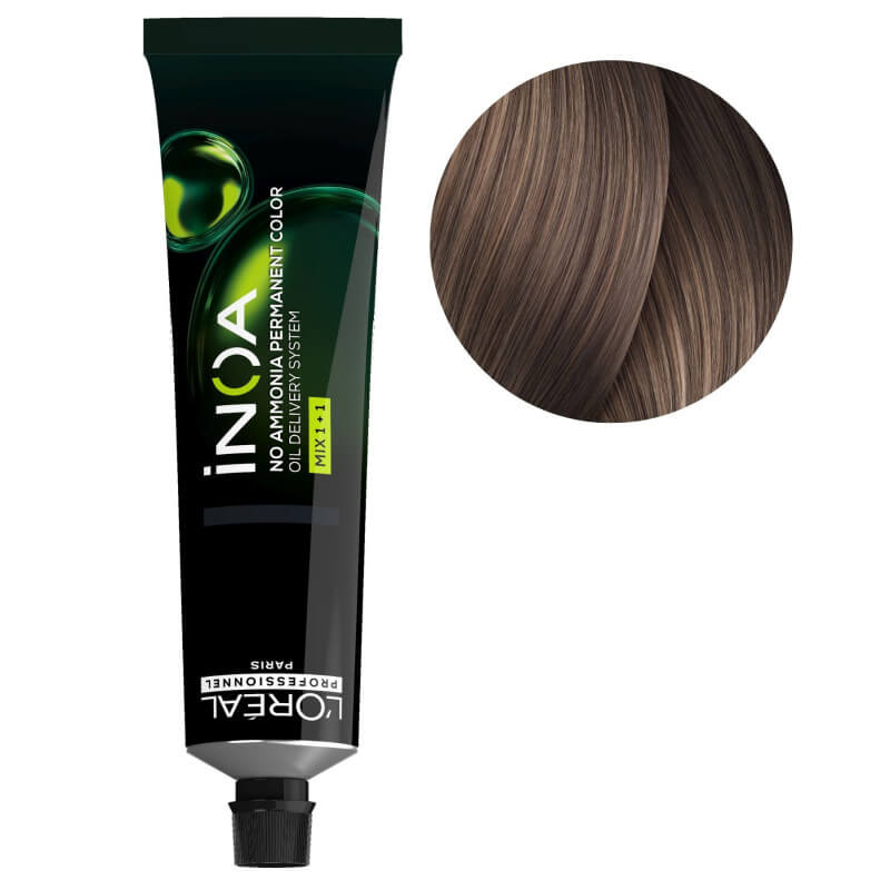 Coloration iNOA 8.21 blond clair irisé cendré