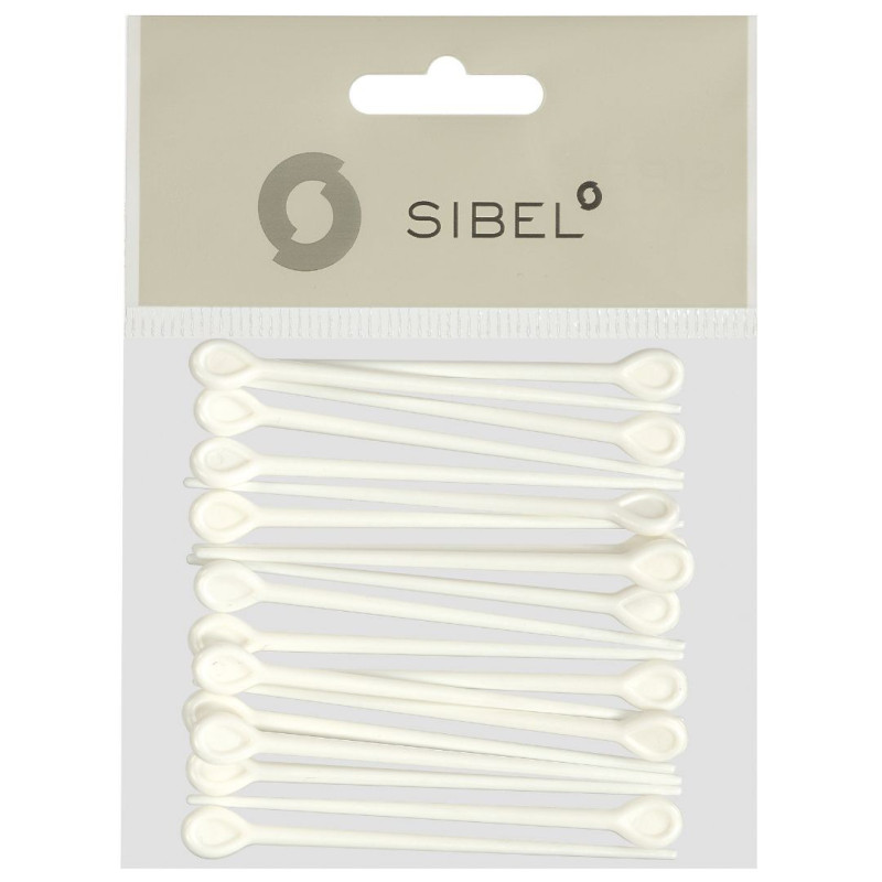 20 piezas de plástico blanco Sibel