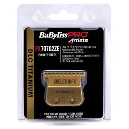 Cabeça de corte T-40mm Skeleton DLC titanium 2.0 Babyliss Pro