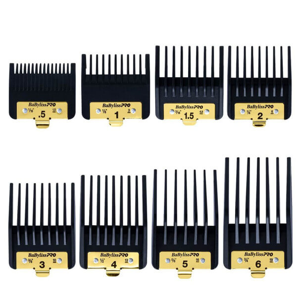Guides de coupe premiumx 1.5-3-4.8-6-10-13-16-19mm Babyliss Pro Guides de coupe premiumx 1.5-3-4.8-6-10-13-16-19mm Babyliss Pro