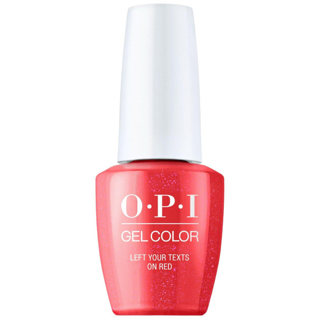 Vernis semi permanent OPI Gel Color | Left your texts on red