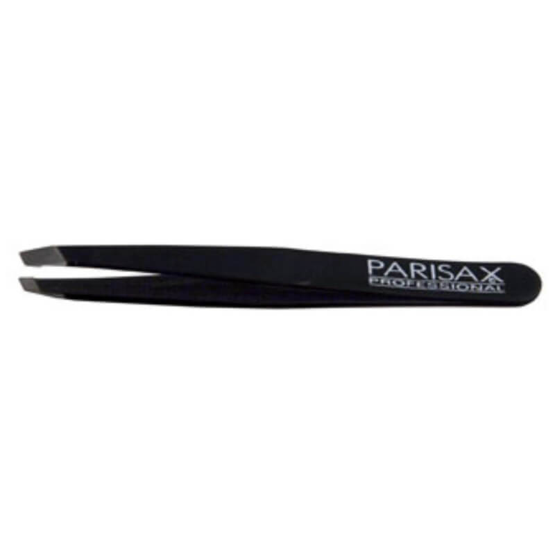 Pinza de depilar oblicua negra Parisax