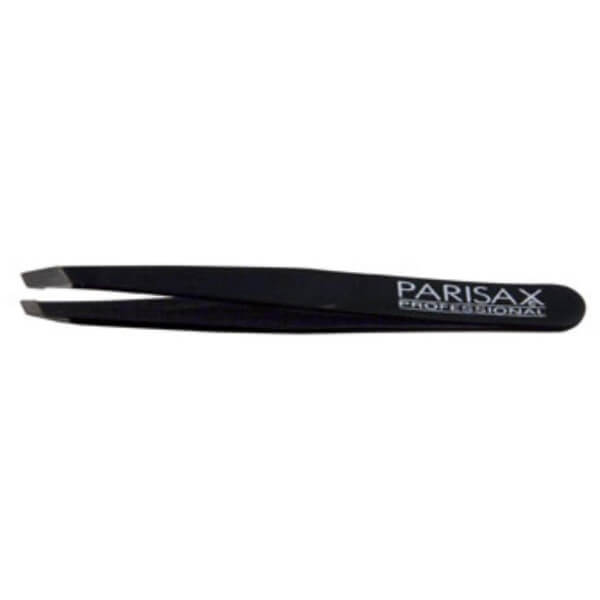 Pinza de depilar oblicua negra Parisax