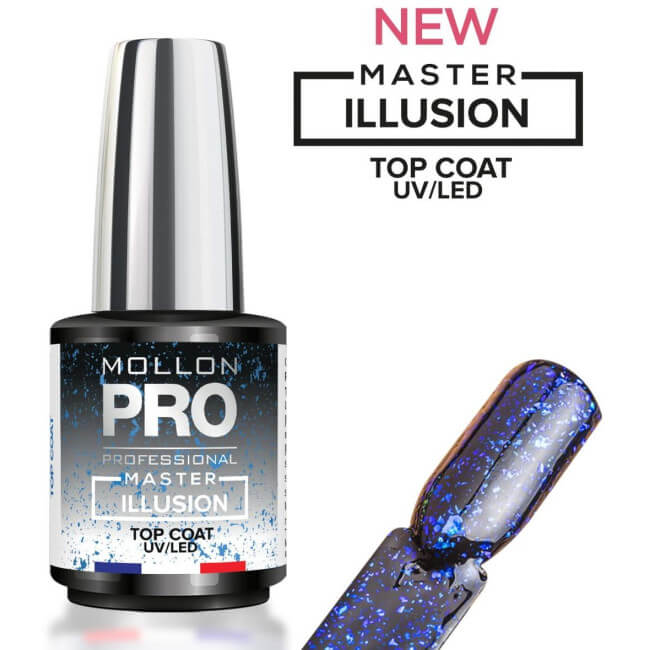 Top coat Master Illusion Blue Mollon Pro 12ML 