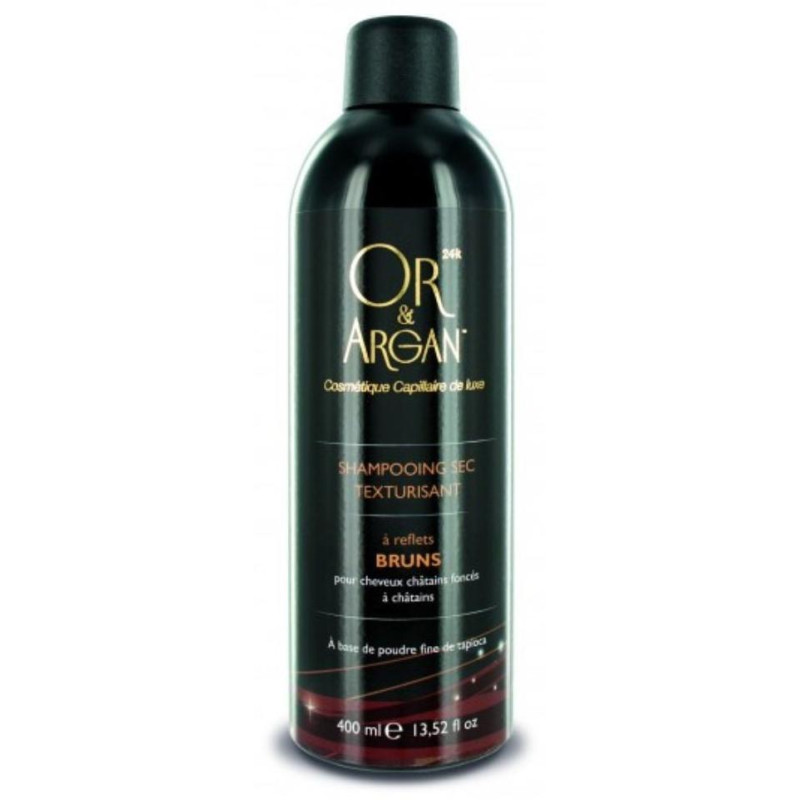 Dry texturizing shampoo with brown reflection gold & argan 400ML
