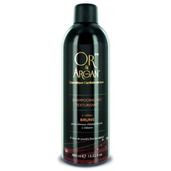Dry texturizing shampoo with brown reflection gold & argan 400ML