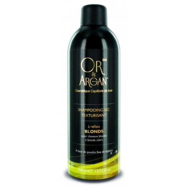 Champô seco texturizante com reflexos loiros OURO & ARGÃO 400ML Champô seco texturizante com reflexos loiros OURO & ARGÃO 400ML