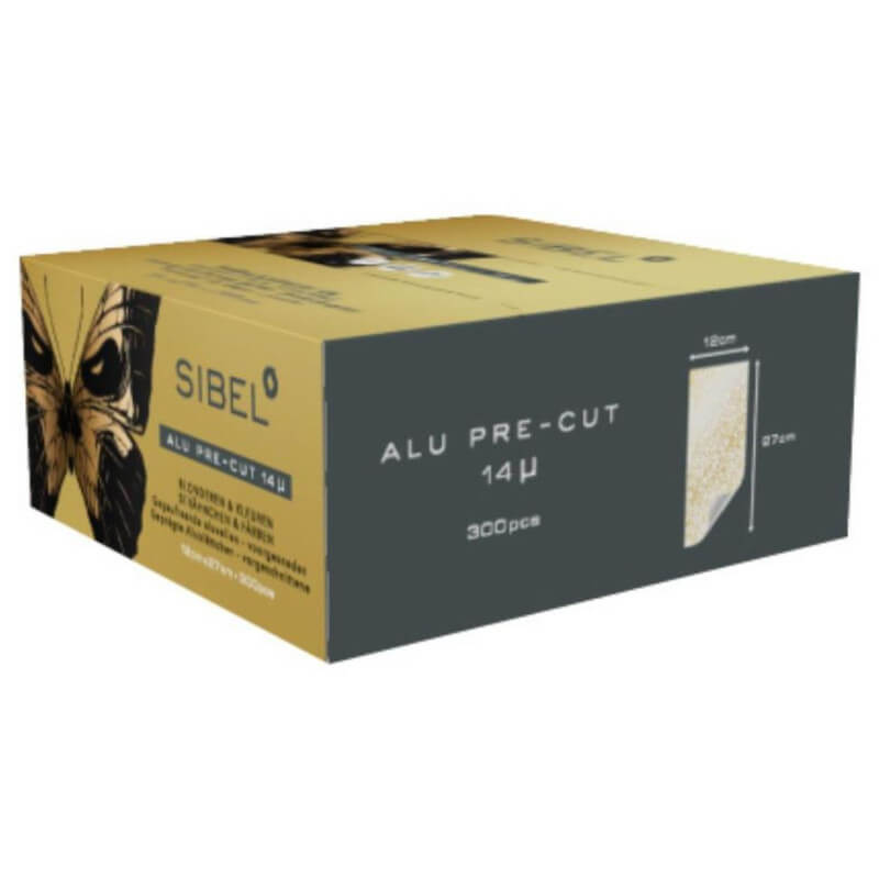 Folhas de alumínio estampadas na cor ouro Sibel