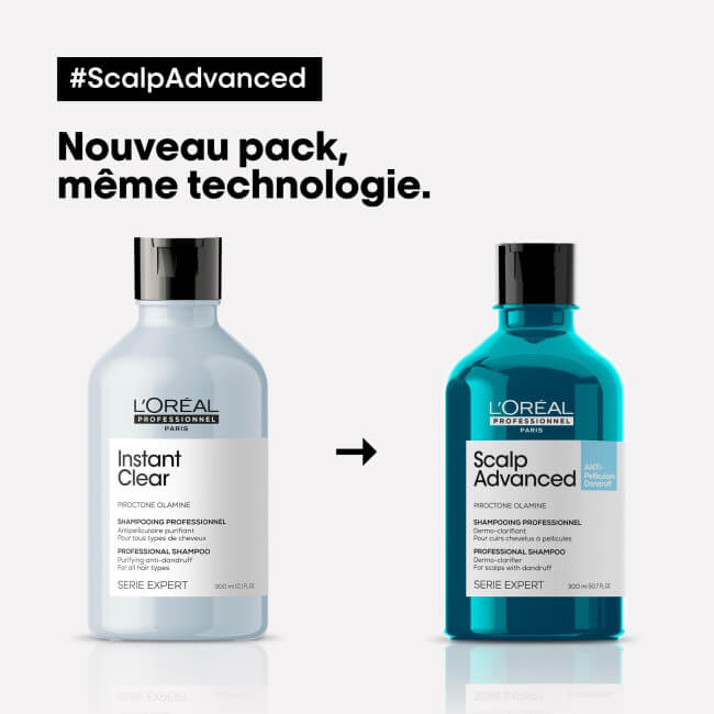 Champô anticaspa de limpeza profunda Scalp Advanced L'Oréal Professionnel 300ML