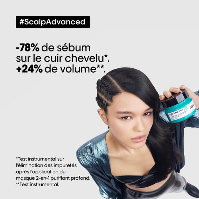 Shampooing purifiant cheveux gras Scalp Advanced L'Oréal Professionnel 300ML