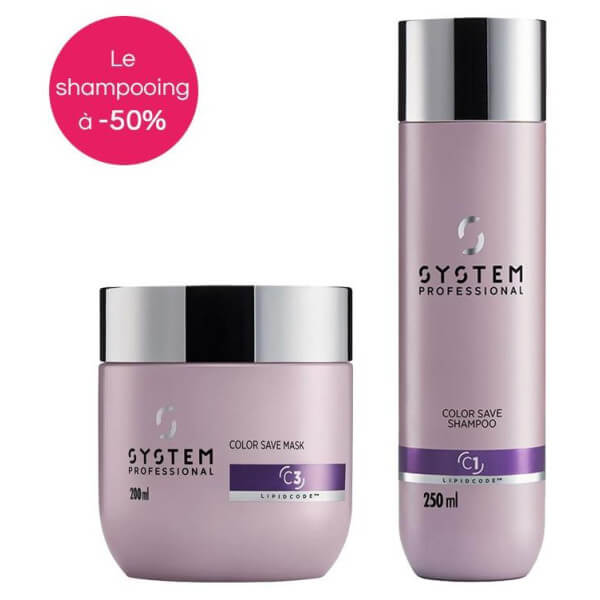 Color Save routine con la maschera System Professional con shampoo in OMAGGIO