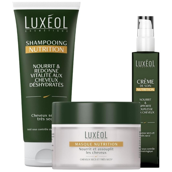 Trio nutrition intense cheveux secs à très secs Luxéol Trio nutrition intense cheveux secs à très secs Luxéol