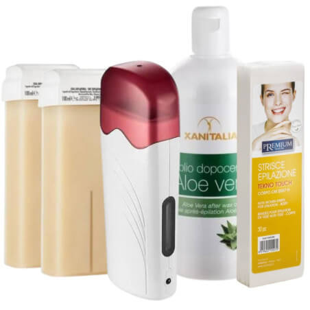 Kit de cera para depilação de zonas delicadas, titânio rosa