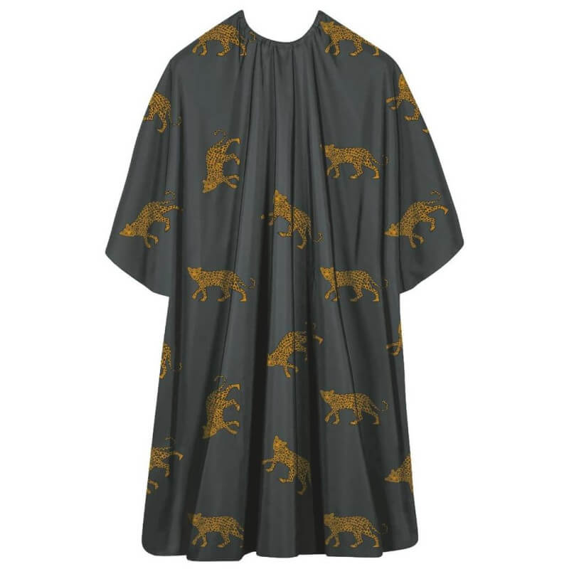 Cape voor kappers met luipaardprint Sibel