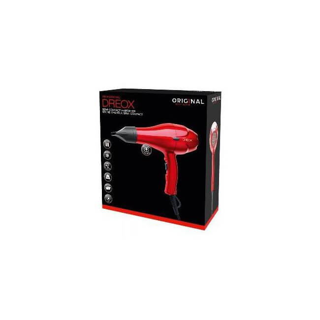 Secador de Cabelo Dréox Vermelho Semi-Compacto 2000 Watts