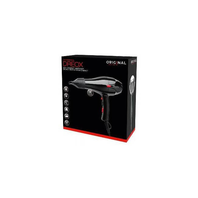 Secador de Cabelo Dréox Preto Semi-Compacto 2000 Watts
